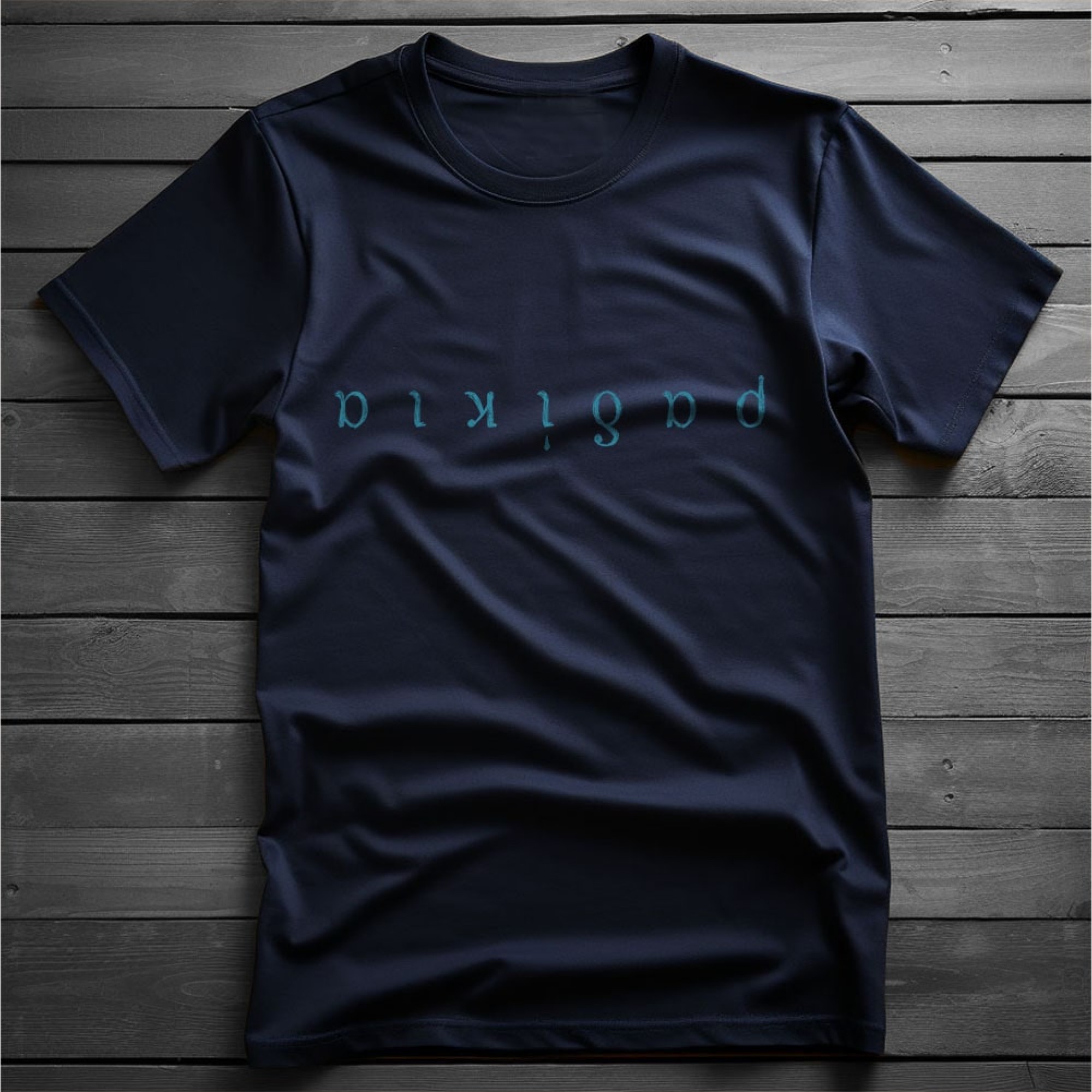 Ραδίκια Ανάποδα T-Shirt Μπλε