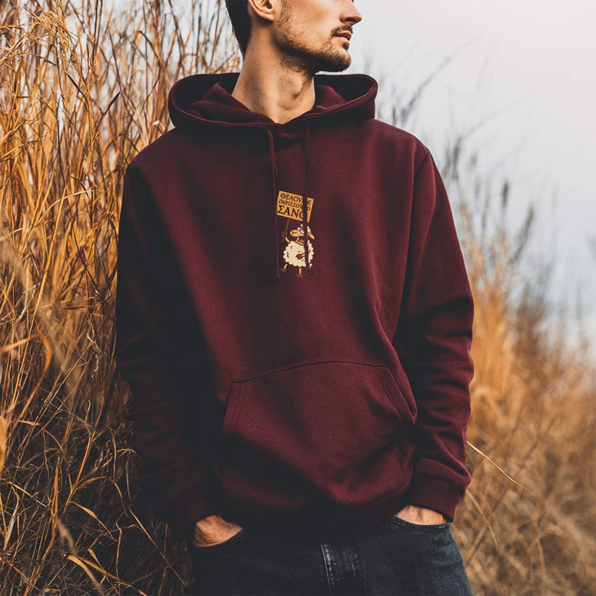 Σανό - Μπορντό Hoodie