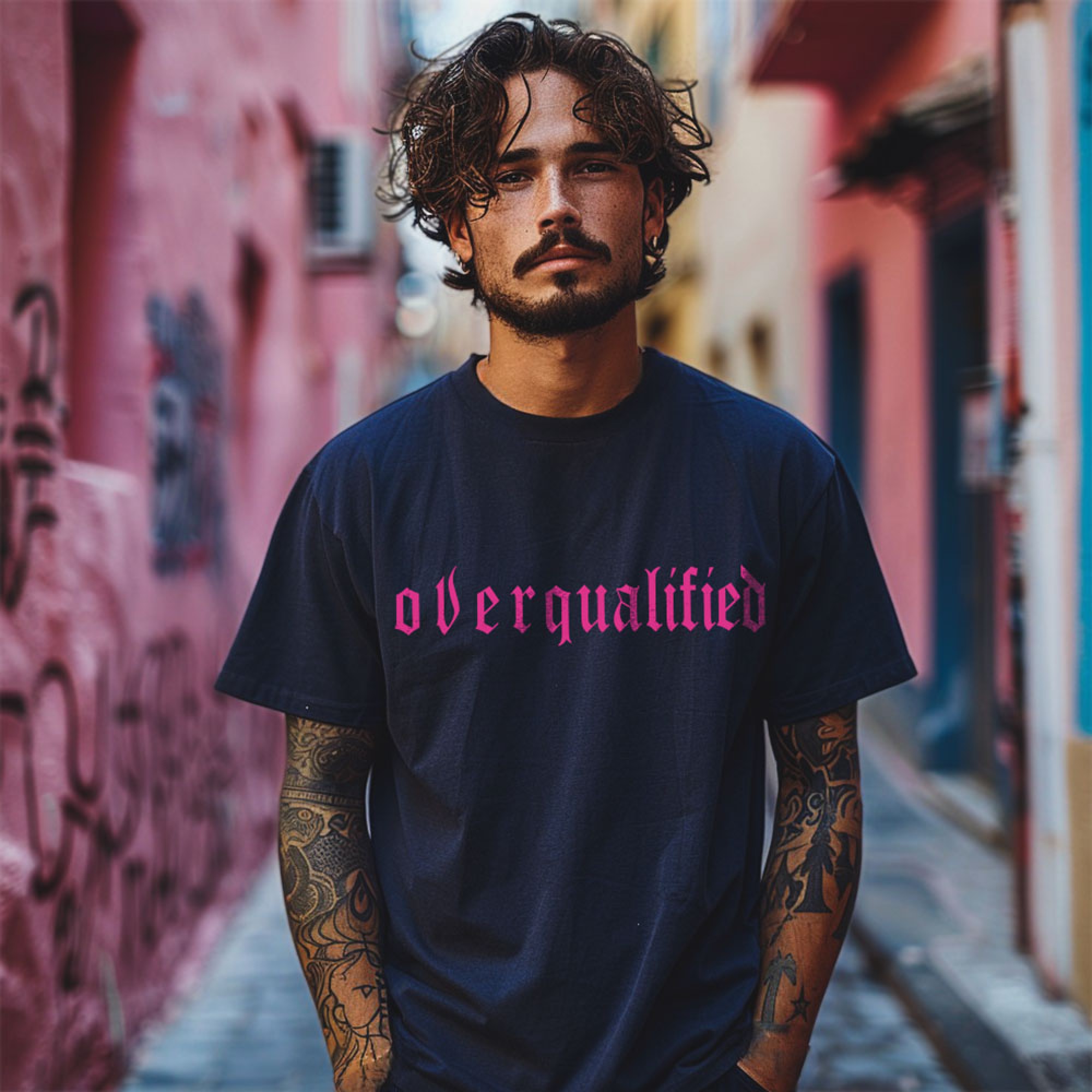 Overqualified T-Shirt Μπλε Navy