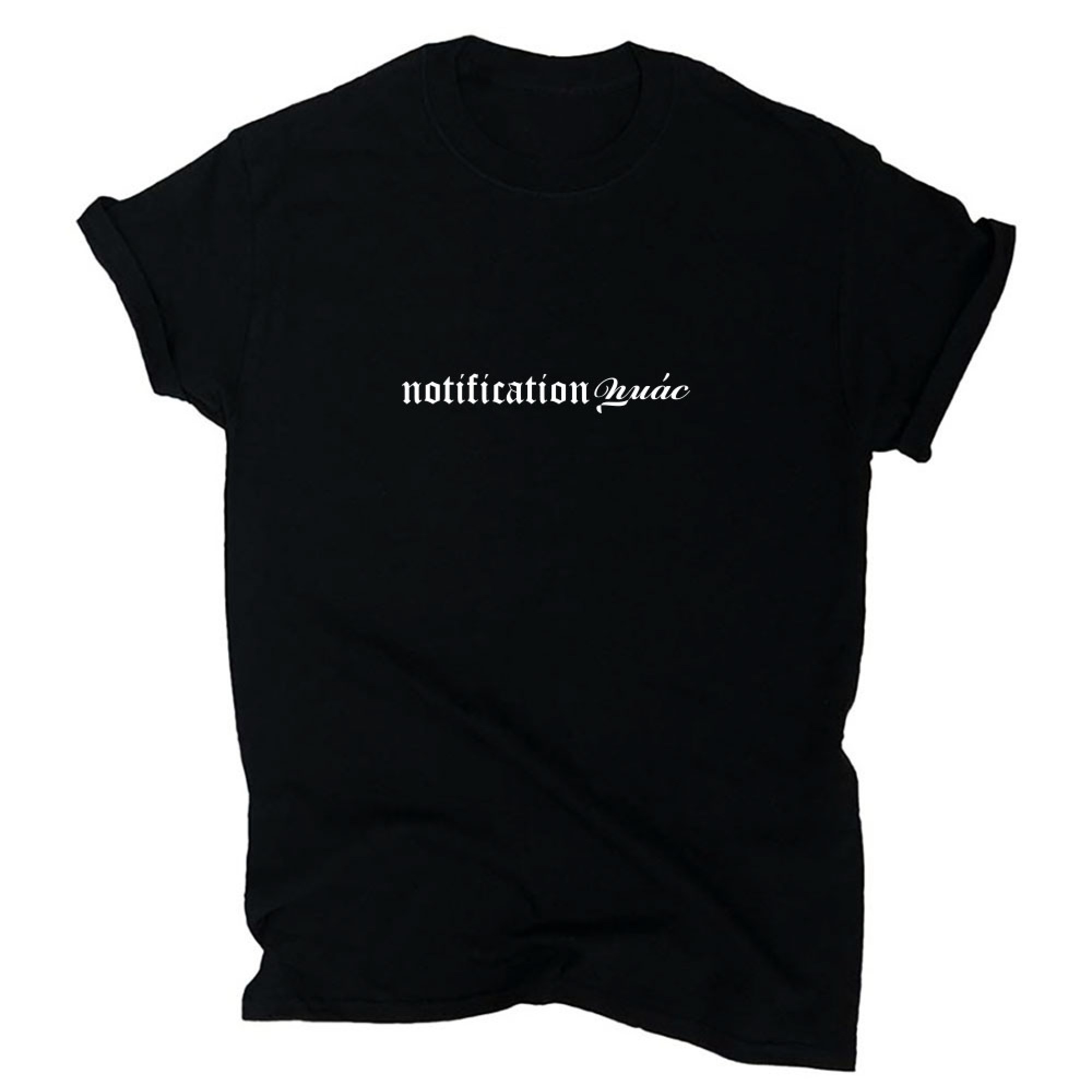 Notification ημάc - Black organic tee